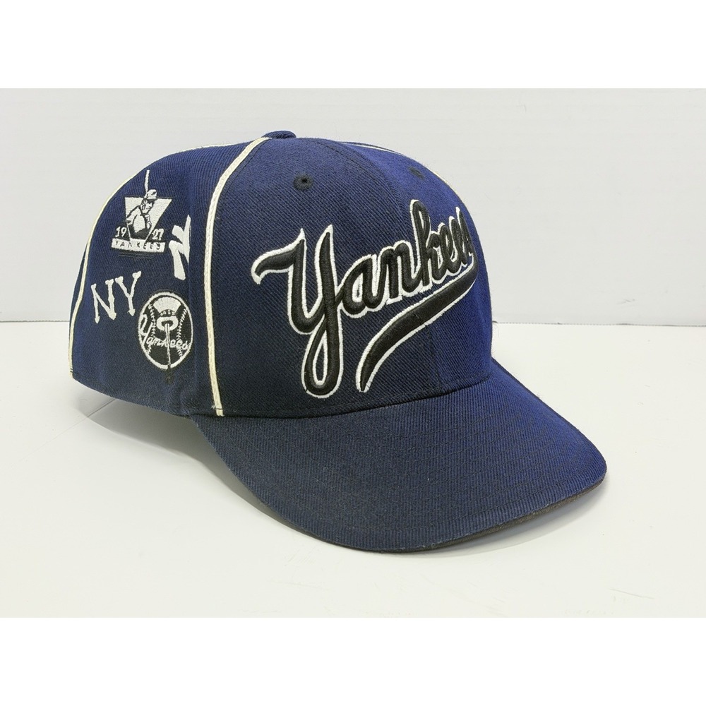 American Needle NY Yankees Cooperstown J18 Fitted Hat 7 5/8 Navy MLB